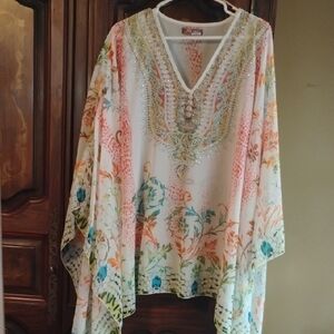 Elegant Multicolor Embroidered Women's Tunic